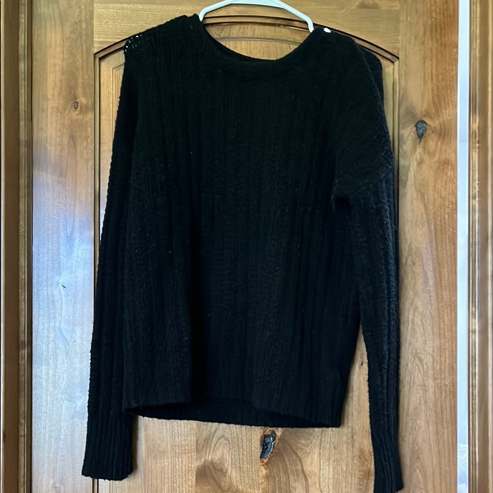 Black Cable Knit Sweater
